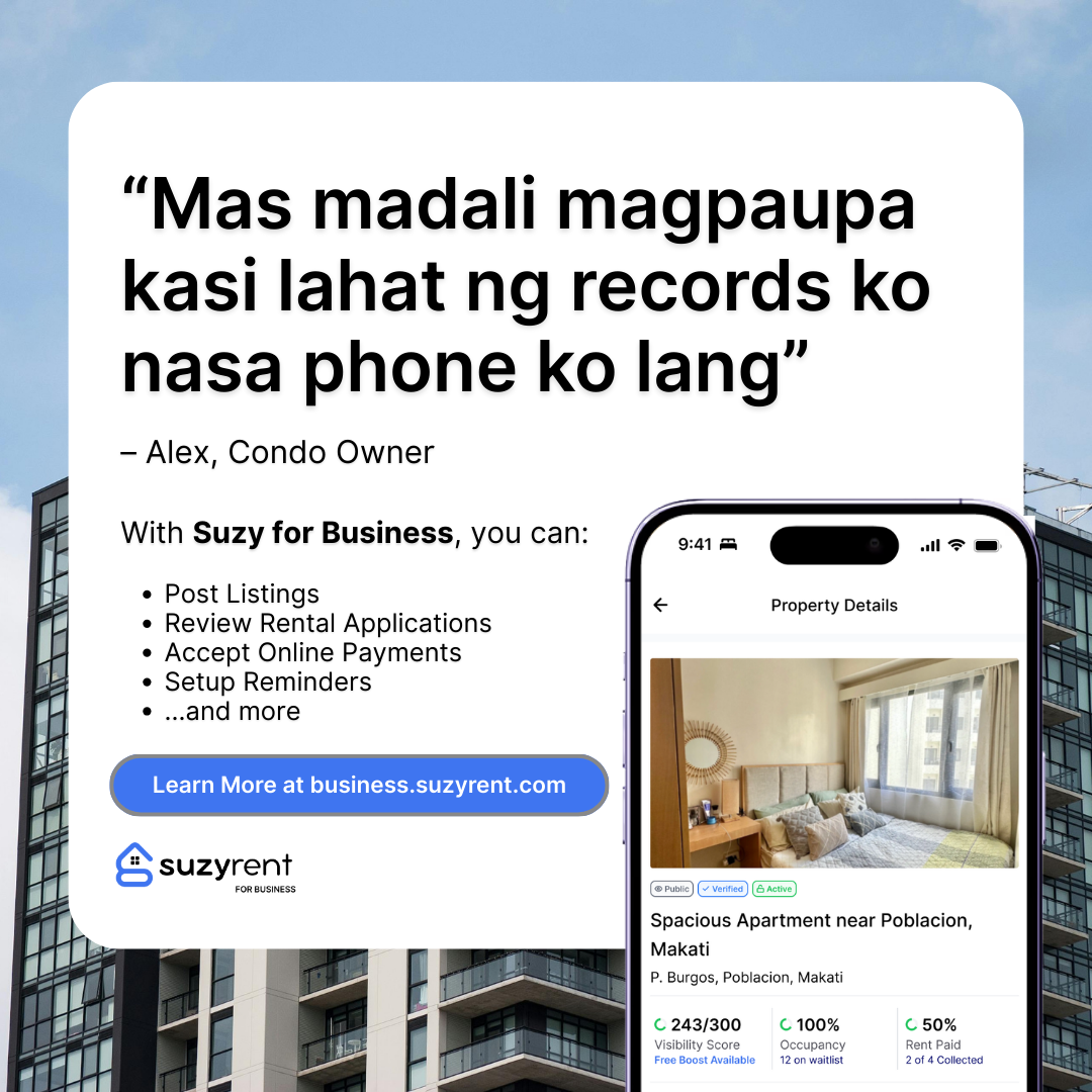 An image showing a client feedback: Mas madali magpaupa kasi lahat ng records ko nasa phone ko lang - Alex Remigio